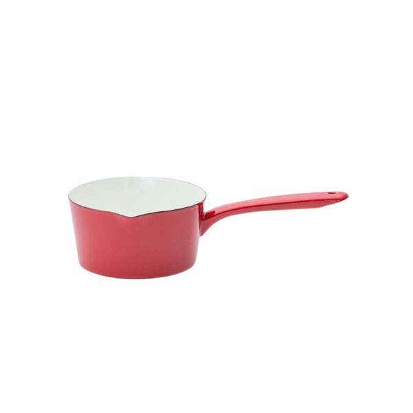 Toyohoro Pure Enamel Milk Pot - 15 cm Red