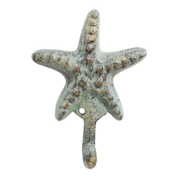 Cast Iron 13cm Antique Starfish Hook Wall Mounted Clothes Hanger Home Decor