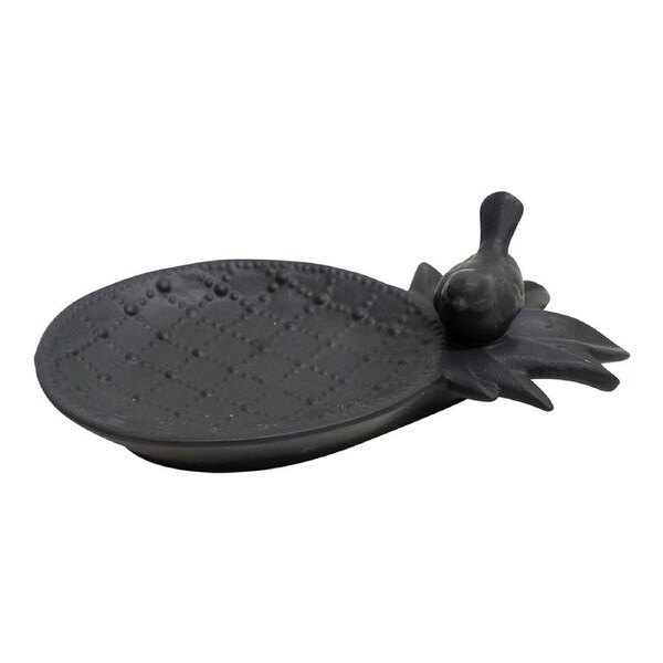 Ceramic 19cm Pineapple Plate Home/Kitchen Dining Fruit/Snack Serve Dish Black