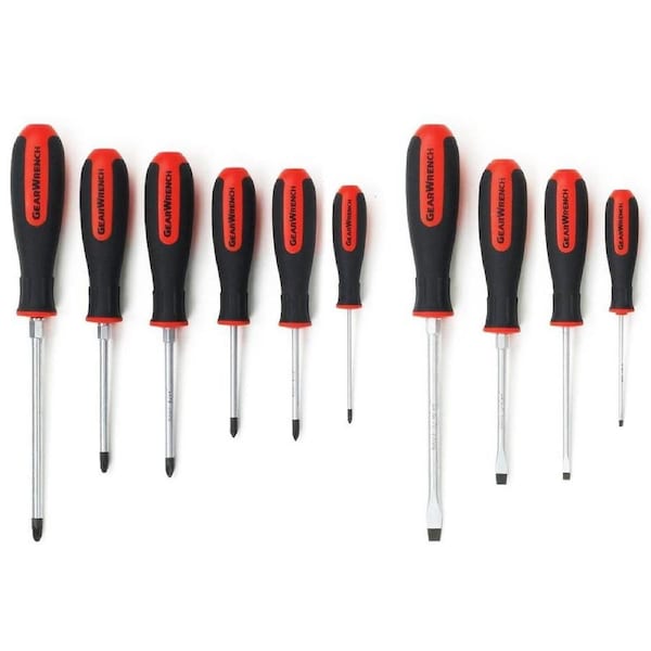 GearWrench 10 Piece Cushion Grip Combination & PoziDrive Screwdriver Set - APX-80060