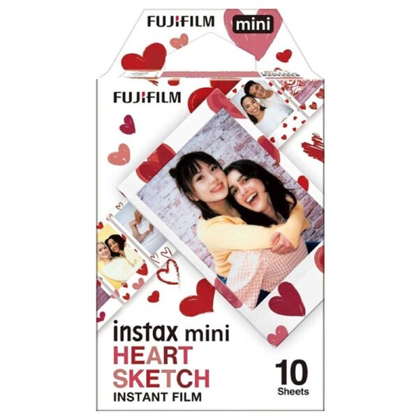 Fujifilm Instax Mini Film Heart Sketch - 10 Sheets