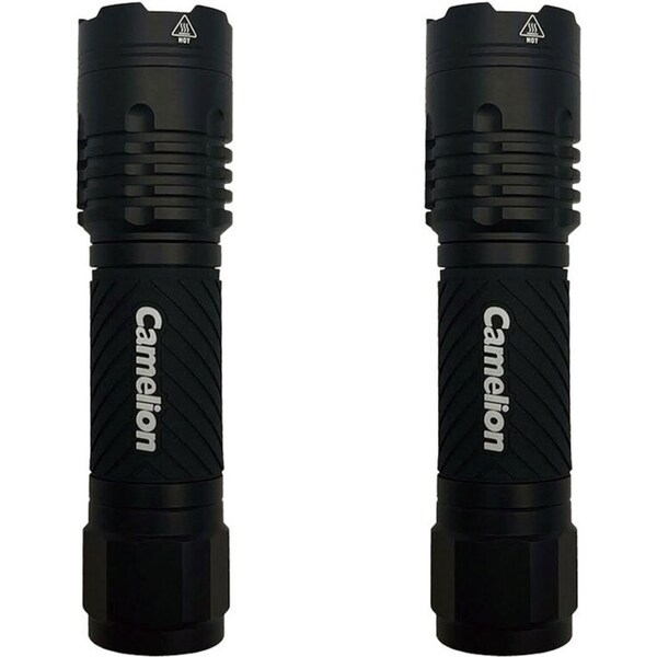2PK Camelion 3-Mode LED 3xAAA Battery Outdoor Camping Flashlight w/Zoom Focus