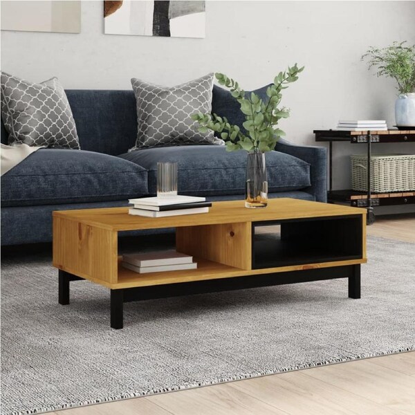 Coffee Table FLAM 100x50x32.5 cm Solid Wood Pine vidaXL