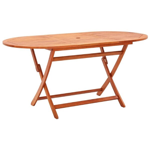 Folding Garden Table 160x85x74 cm Solid Eucalyptus Wood vidaXL