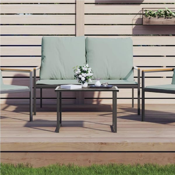 Garden Table Anthracite 55x40x37 cm Steel vidaXL