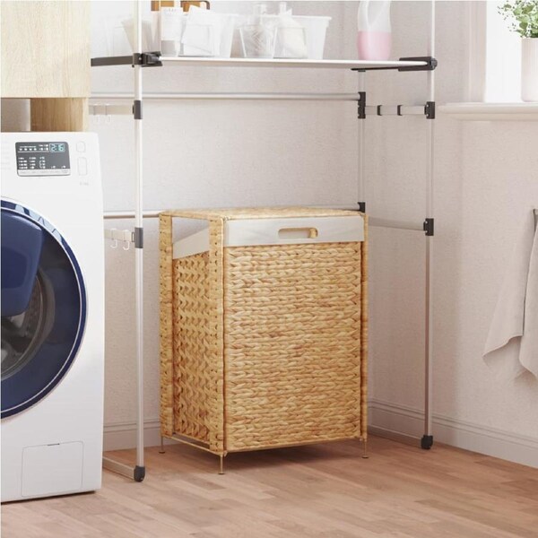 Laundry Basket 44x34x64 cm Water Hyacinth vidaXL