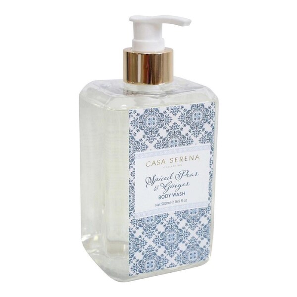 Casa Serena 500ml Body Wash Liquid Shower Bath Scent Soap Spiced Pear & Ginger