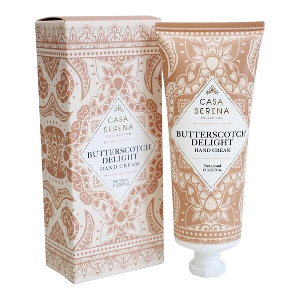 Casa Serena 100ml Handcream Scented Hand/Nail Travel Lotion Cream Butterscotch