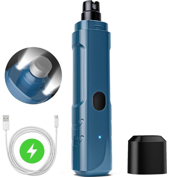 Advwin Dog Nail Grinder Dual LED Dog Nail Clipper 3 Speeds Rechargeable