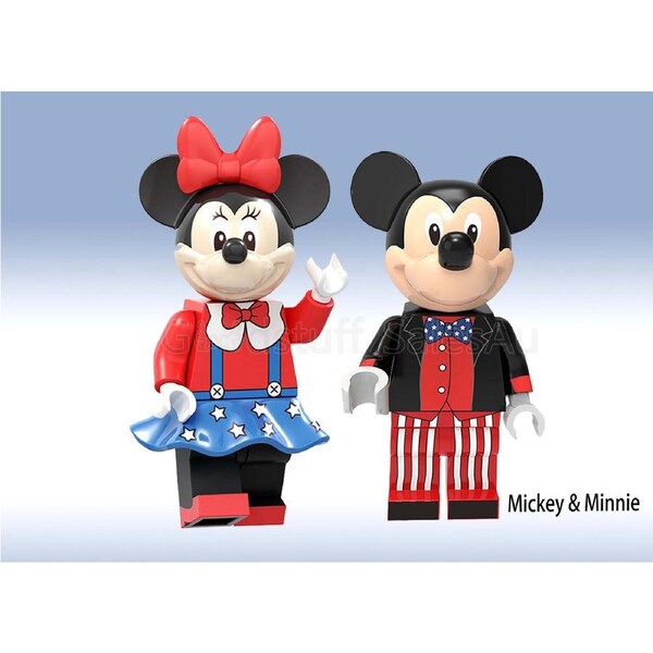 Minifigures Disney couple Characters - a set of 3 x minifigures