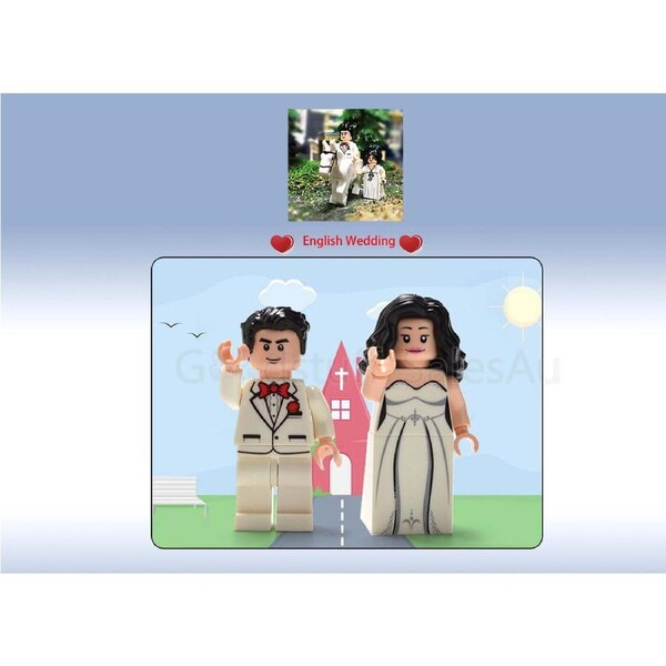 Minifigures handmade Wedding Style Characters
