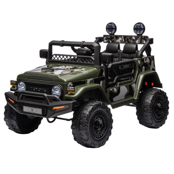 Kahuna Licensed Toyota FJ Cruiser Kids Electric Ride On Car with Cover - Green