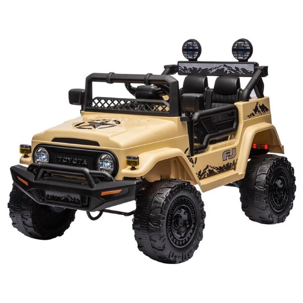 Kahuna Licensed Toyota Fj Cruiser Kids Electric Ride On Car - Khaki