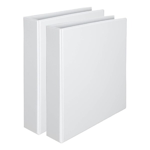 2x Marbig Clearview Half A4 Lever Arch File Folder Document Organiser White