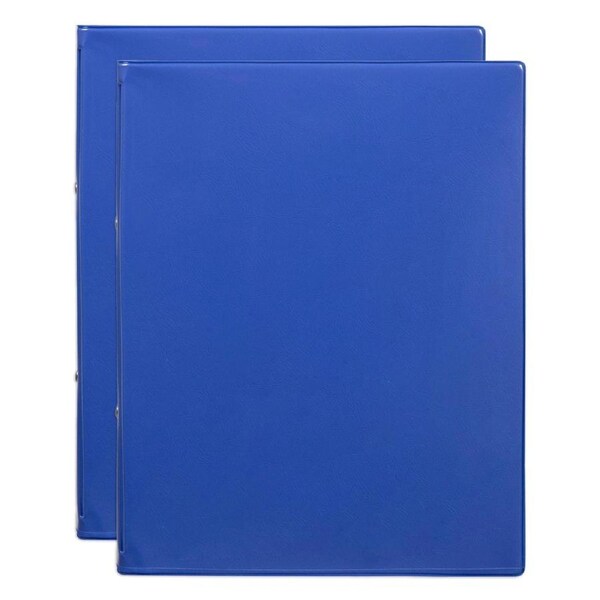 2x Marbig Professional Flexibinder 2-Ring A4 File/Document Binder Organiser Blue
