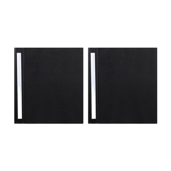 2x Marbig Deluxe PE 38mm 4D-Ring Binder A4 File Organiser Document Holder Black