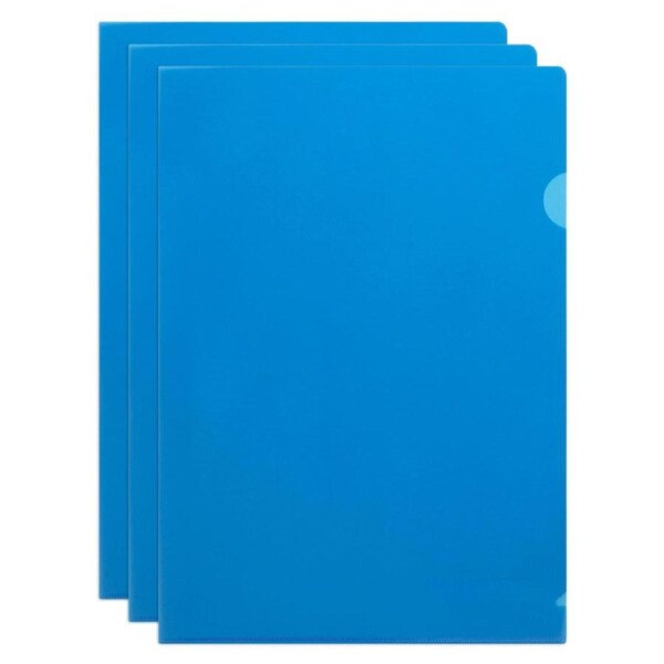 30pc Marbig PP Ultra Letter File A4 Document Paper/Stationery Folder Blue