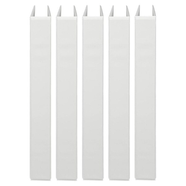 5x Marbig PP Clearview 3 D-Ring 25mm A4 Insert Binder File Paper Organiser White