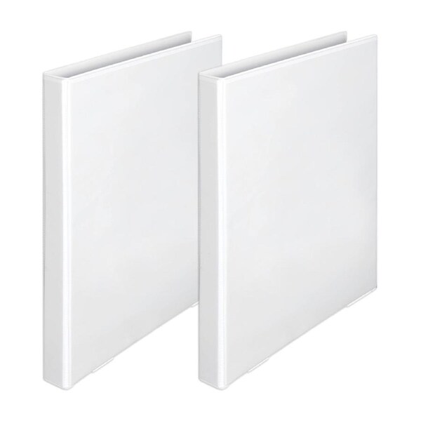 2x Marbig PP Clearview Insert 4 D-Ring 65mm A4 Binder File Paper Organiser White