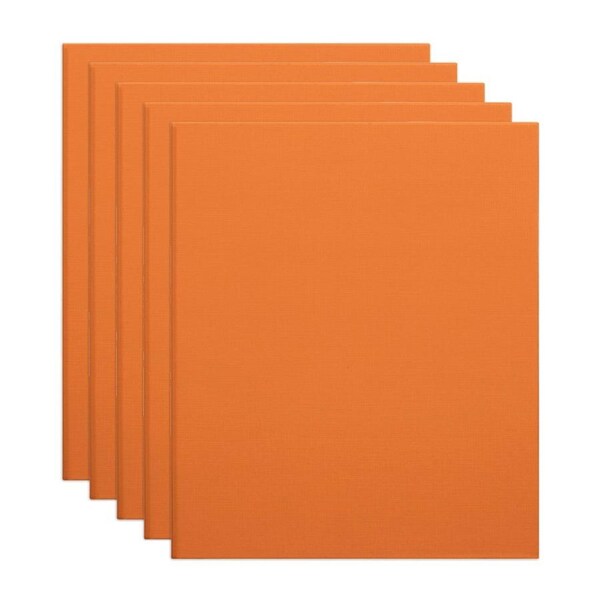 5x Marbig PE/Linen 2 D-Ring 25mm A4 Binder File Document Organiser Holder Orange