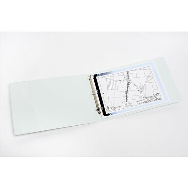 Marbig Clearview Insert 3 D-Ring 50mm A3 Binder File Organiser Landscape White