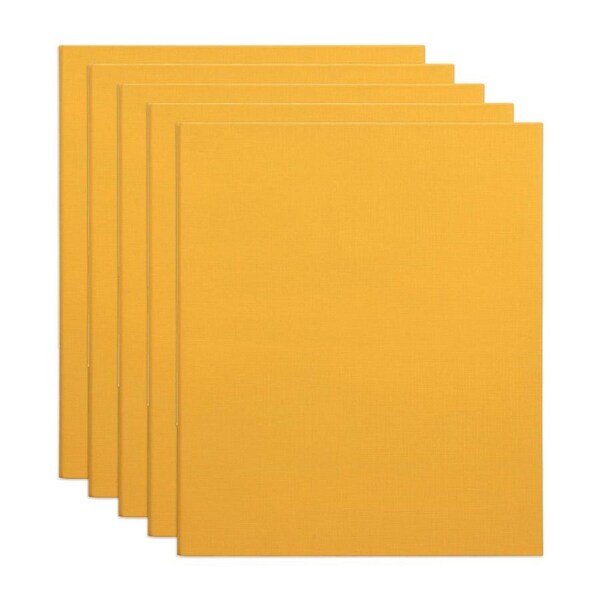 5x Marbig PE/Linen 2 D-Ring 25mm A4 Binder File Document Organiser Holder Yellow