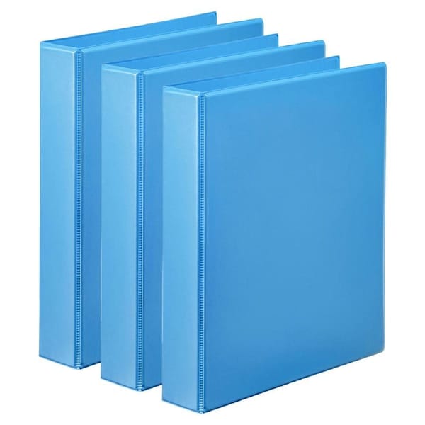 3x Marbig Clearview 4 D-Ring 50mm A4 Insert Binder File Paper Organiser Marine