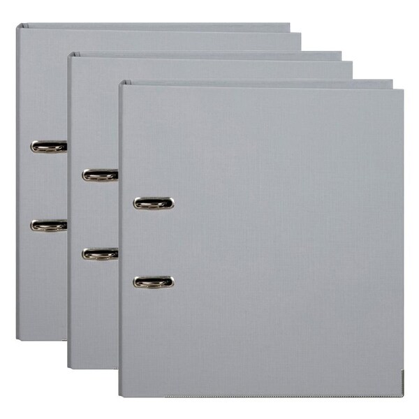 3x Marbig PE Lever Arch File Folder A4 Document Filing Organiser Holder Grey