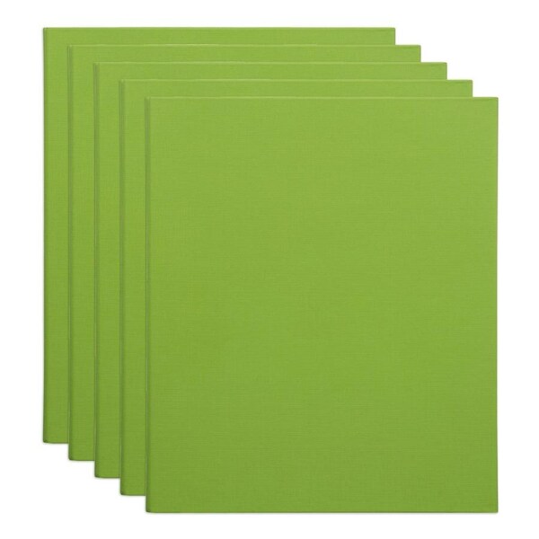 5x Marbig PE/Linen 2 D-Ring 25mm A4 Binder File Document Organiser Holder Lime