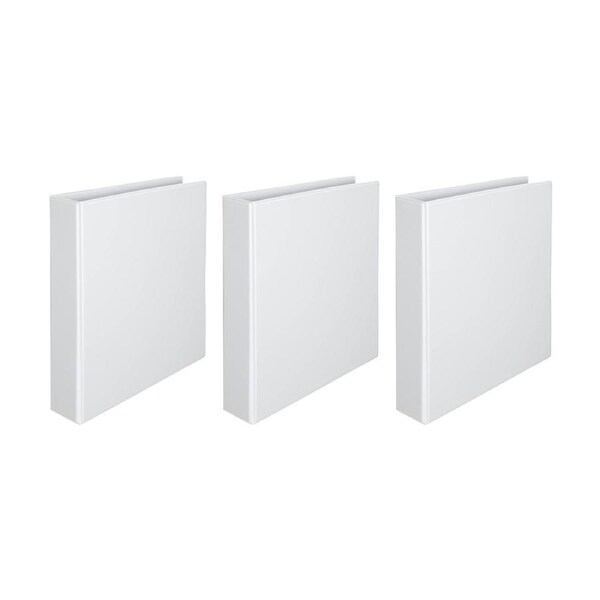 3x Marbig Clearview Hi-Cap 2 D-Ring 25mm A4 Binder File Document Organiser White