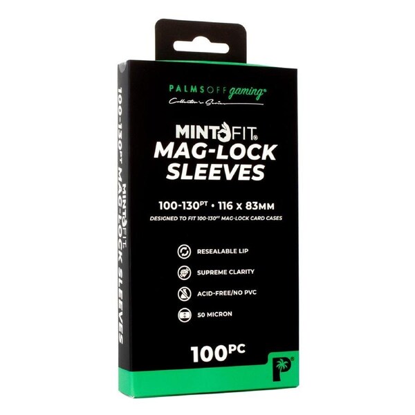 Mint-Fit Mag-Lock Card Case Sleeves (100pt-130pt) - 100pc