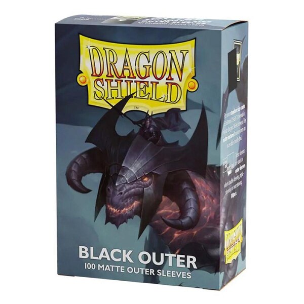 Dragon Shield Matte Black Standard Size Outer Sleeves