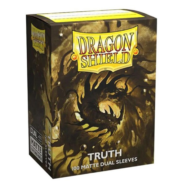 Dragon Shield Standard 100ct Dual Matte Truth Gold Sleeves 63x88mm