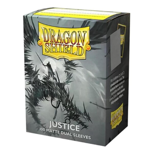 Dragon Shield Standard 100ct Dual Matte Justice Silver Sleeves 63x88mm