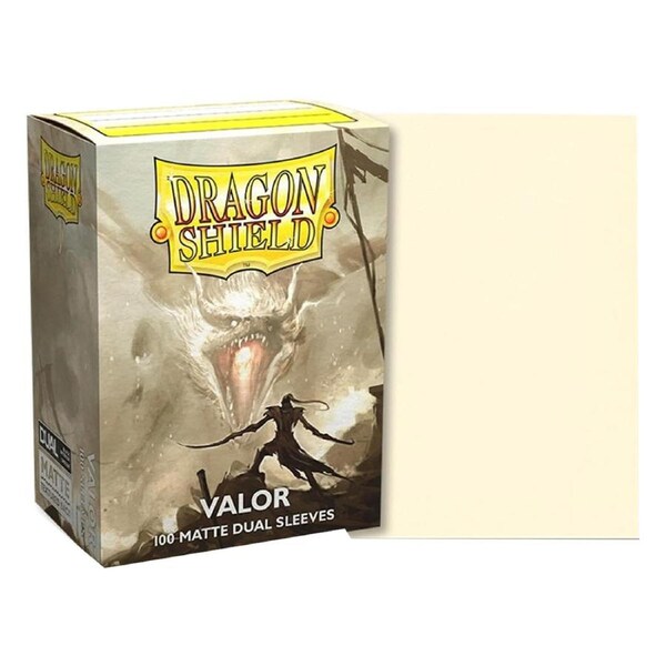 Dragon Shield Standard 100ct Dual Matte Valor Ivory Sleeves 63x88mm