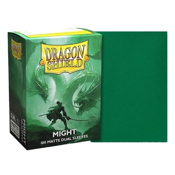 Dragon Shield Standard 100ct Dual Matte Might Green Sleeves 63x88mm