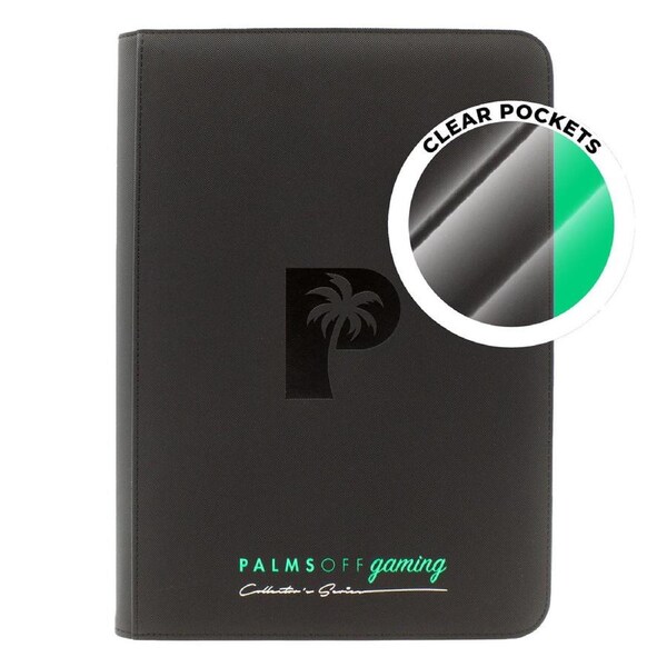 Collector's Series TOP LOADER Zip Binder - CLEAR - Black