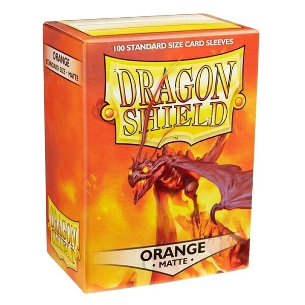 Dragon Shield Standard 100ct Matte Orange Sleeves 63x88mm