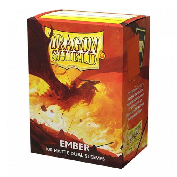 Dragon Shield Standard 100ct Dual Matte Ember Orange Sleeves 63x88mm