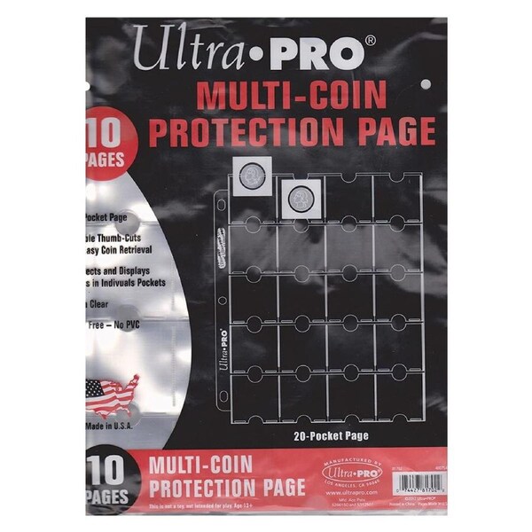 ULTRA PRO Page - 20-Pocket Coin 10ct