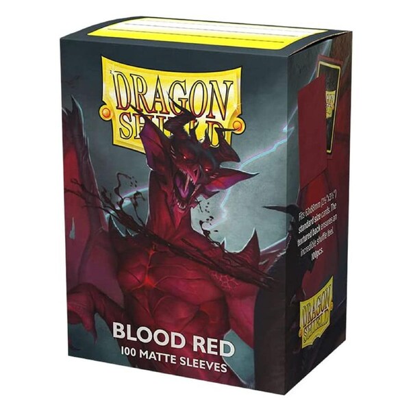 Dragon Shield Standard 100ct Matte Blood Red Sleeves 63x88mm