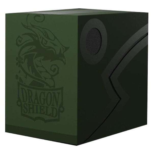 Dragon Shield Revised Double Shell - Forest Green/Black Deck Box
