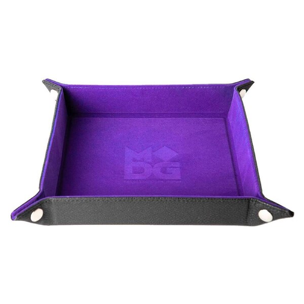 MDG Velvet Folding Dice Tray - Purple (10"x10")