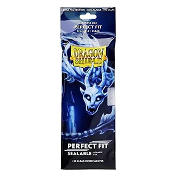 Dragon Shield Japanese 100ct Perfect Fit Sealable Clear Sleeves 59x86mm