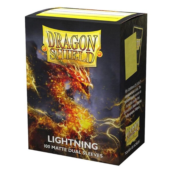 Dragon Shield Standard 100ct Dual Matte Lightning Yellow Sleeves 63x88mm