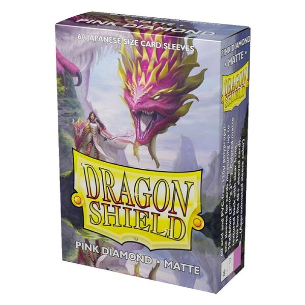 Dragon Shield Japanese 60ct Matte Pink Diamond Sleeves 59x86mm