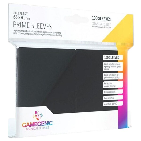 Gamegenic Prime Card Sleeves Black 66mm x 91mm 100pc