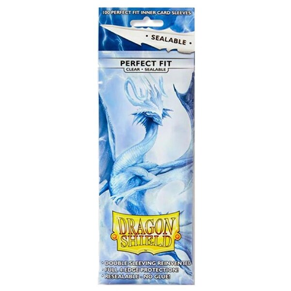 Dragon Shield Standard 100ct Perfect Fit Sealable Clear Inner Sleeves 63x88mm