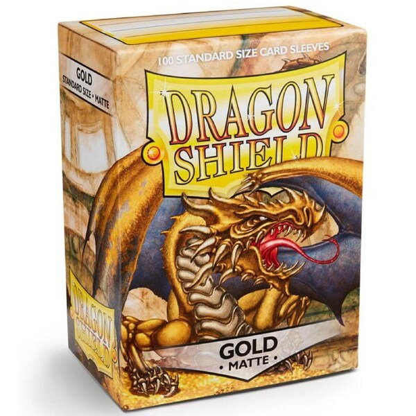 Dragon Shield Standard 100ct Matte Gold Sleeves 63x88mm