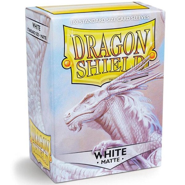 Dragon Shield Standard 100ct Matte White Sleeves 63x88mm